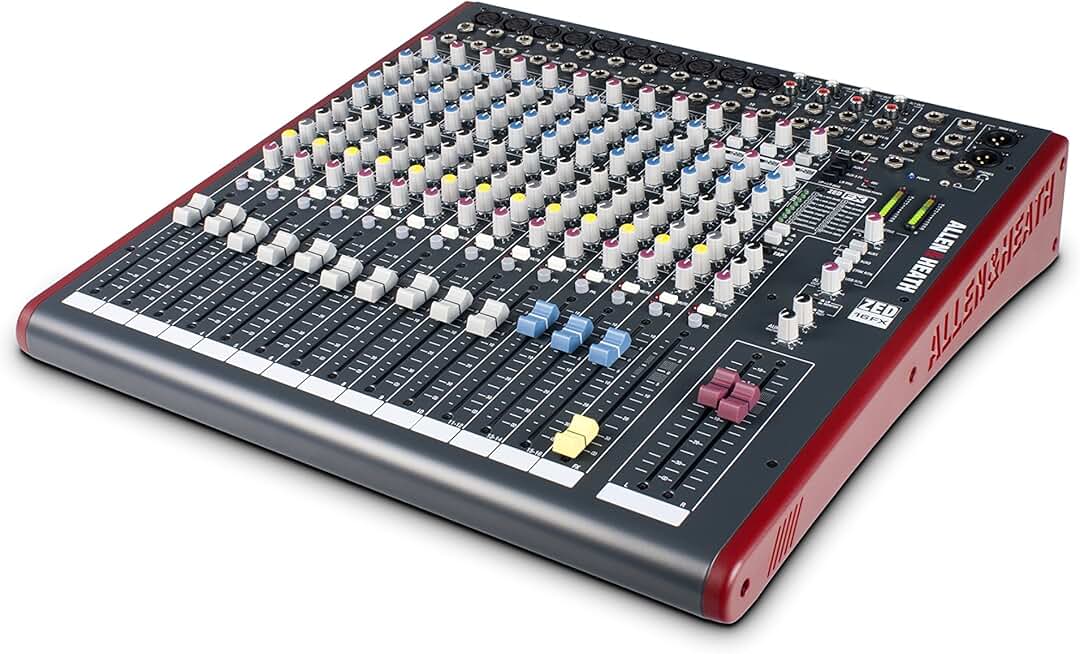 Allen & Heath AH-ZED16FX - 20-Channel Mixer with DuoPre XLR Mic Preamps, 3-Band MusiQ EQ, Multi-FX Unit, and USB I/O