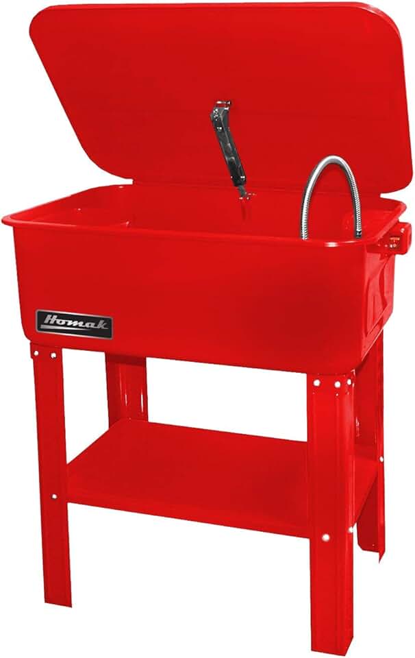 Homak 20-Gallon Parts Washer, Red, RD00820310