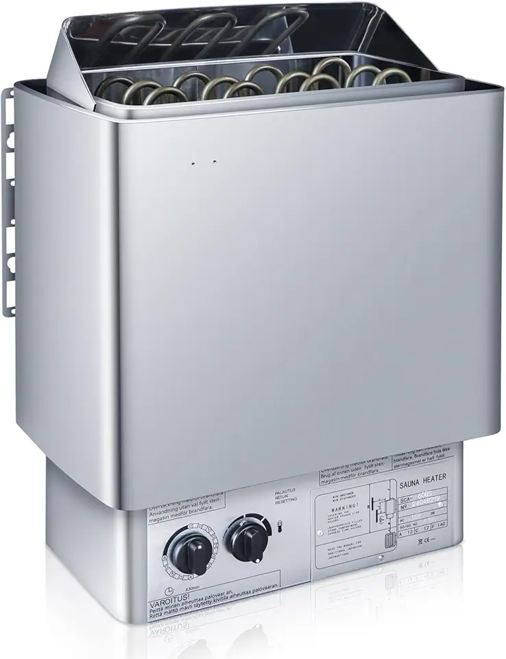Sauna Heater - 6KW 110V Stainless Steel Electric Sauna Stove - Sauna Bath with 3h Timer and Adjustable Temperature - Sauna for Women Men - Sauna Heater Stove for Home Hotel Spa Steam Room