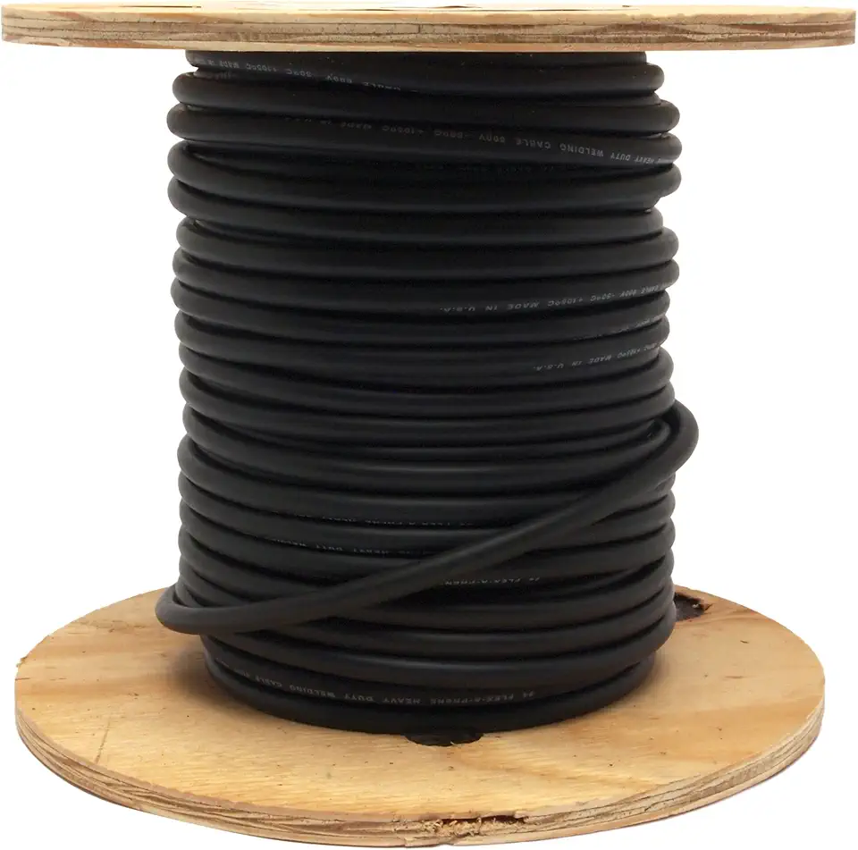Forney 52020 Welding Cable, 4-Gauge, 125-Foot Reel , Black