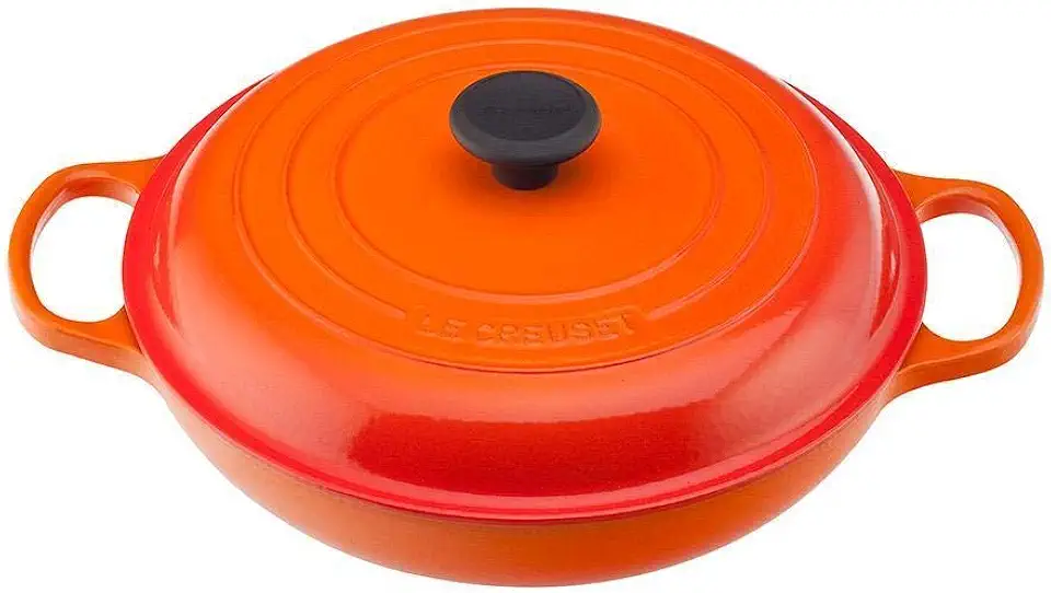 Le Creuset Enameled Cast Iron Signature Braiser, 3.5 qt., Flame
