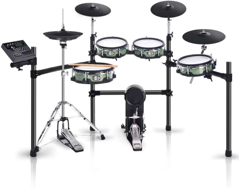 ACE-530 Electric Drum Set with Double Layers Mesh Heads, Choke Cymbal, Independent Hi-hat Stand, Restore Authentic Drum Sound & Percussive Feel, Bluetooth Sound Module, Suit for Professional