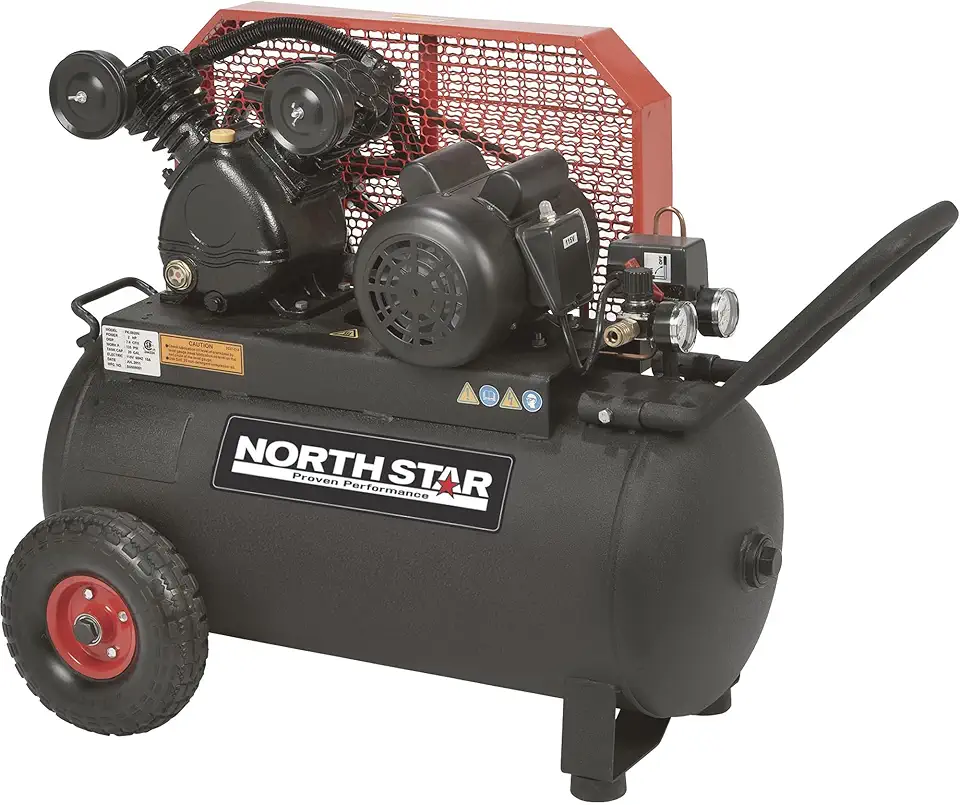 NorthStar Single-Stage Portable Electric Air Compressor - 2 HP, 20-Gallon Horizontal, 5.0 CFM