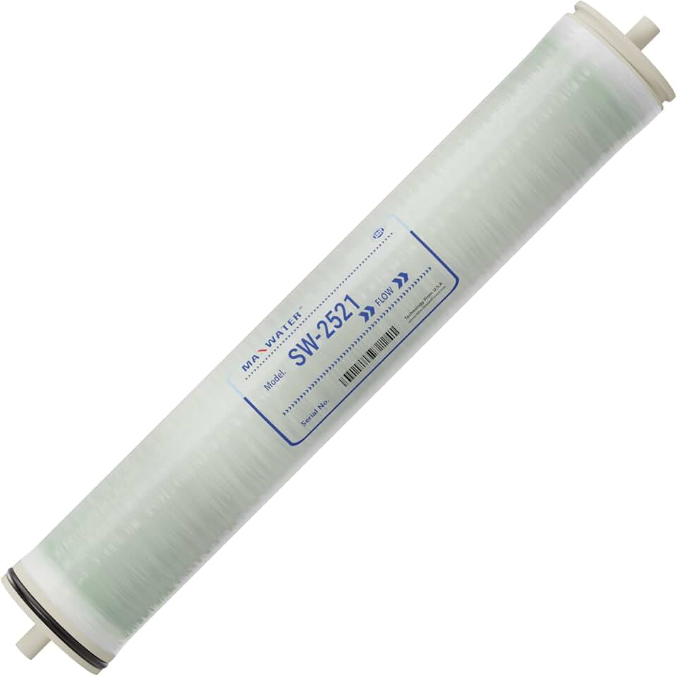 Max Water Reverse Osmosis Membrane Good for High Salt Rejection - Sea Water & Brackish Water - Industrial, Pharma, Boiler, Agricultural, Whole House (SW 2521)