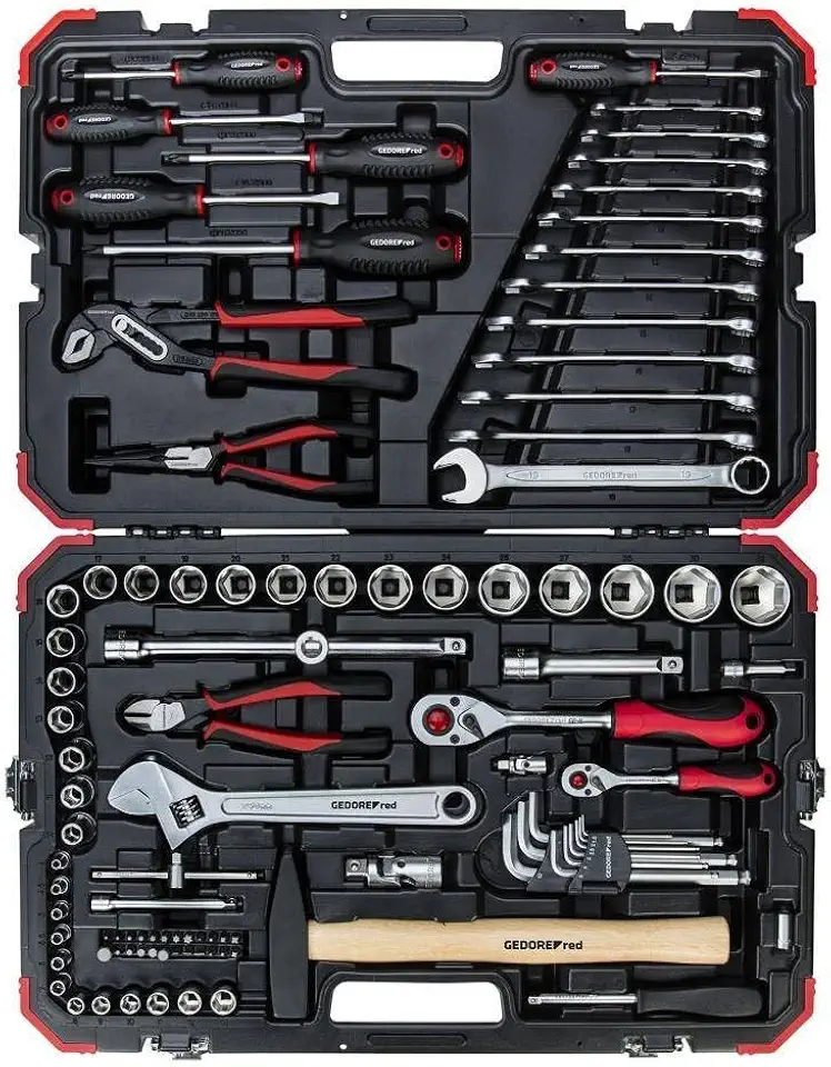 GEDORE RED Socket set 1/4+1/2 size10-32mm 100pcs R46003100