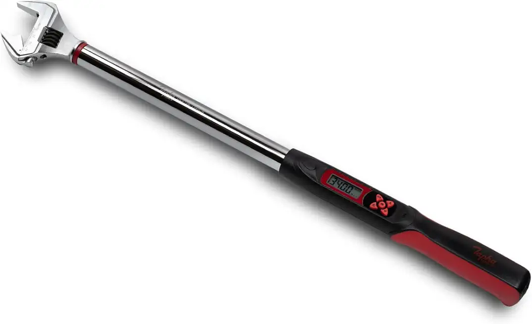 Tapha Tools Adjustable Digital Torque Wrench 12.5-250.7 ft-lbs (17-340 N-m) Torque Range, 10-41 mm Adjustable Jaw, LED and Buzzer Notification, Preset Memory, ISO 6789 Tested and Calibrated
