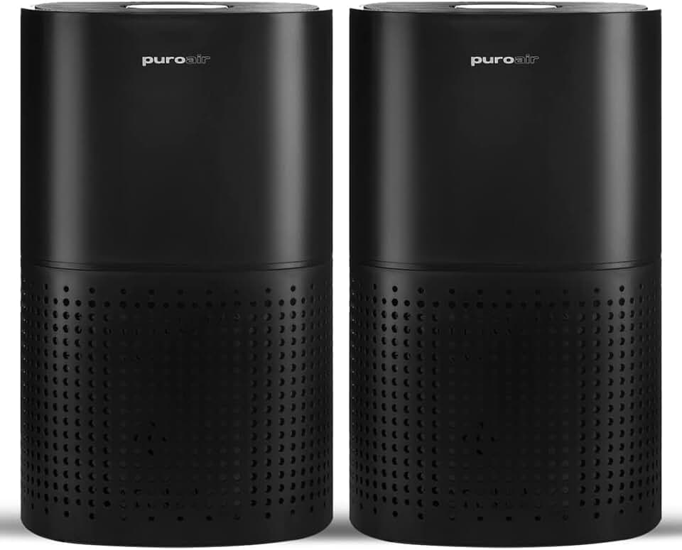 Powerful PuroAir HEPA Air Purifiers - Covers Up To 1,115 Sq Ft - Cleans Air Automatically 24/7 - Filters Up To 99% of Smoke, Pollen, Dust, Dander, and Common Pollutants - Based in USA (2 PACK)