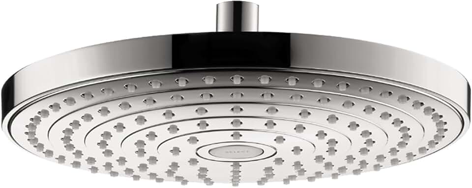 hansgrohe Raindance Select S 10-inch Showerhead Premium Modern 2-Spray RainAir, Rain Air Infusion with Airpower with QuickClean in Chrome, 26469001