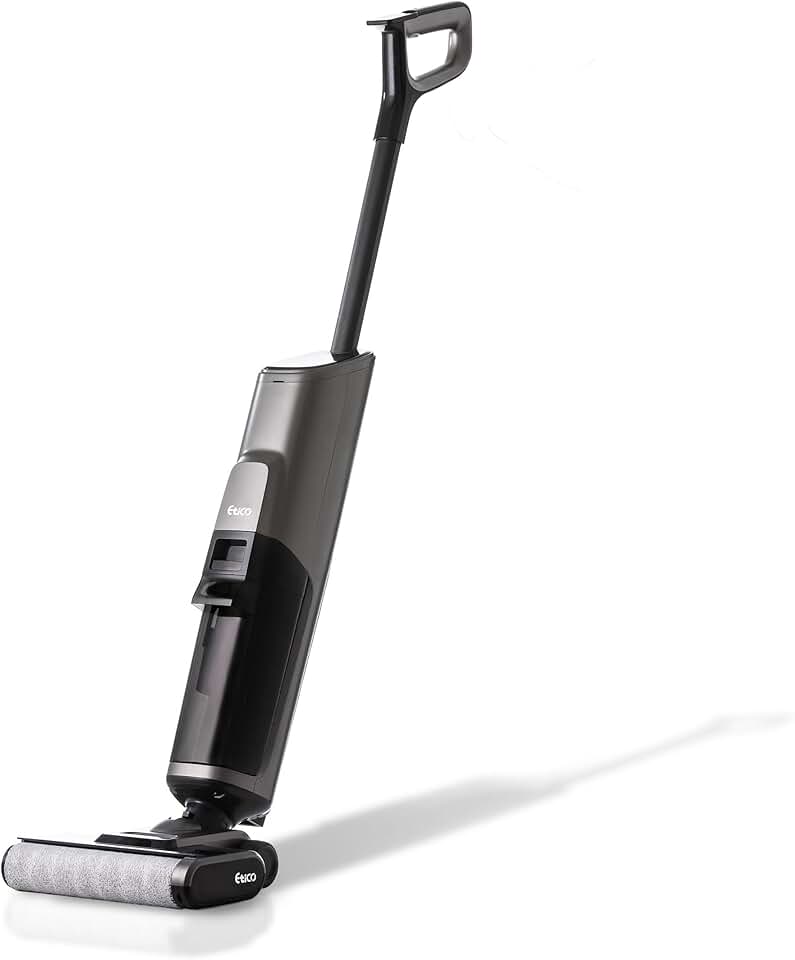 Etico ET5 All-in-one Cordless Wet Dry Vacuum Cleaner and Mop, Electrolyzed Water Cleaning for Hard Floor, 45mins Run Time, Self-Cleaning, LCD Touch Screen