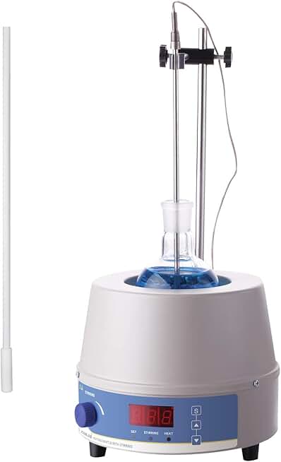 JOANLAB Electric Laboratory Heating Mantle with Magnetic Stirrer, Digital Temperature Control(2000ml/450W)