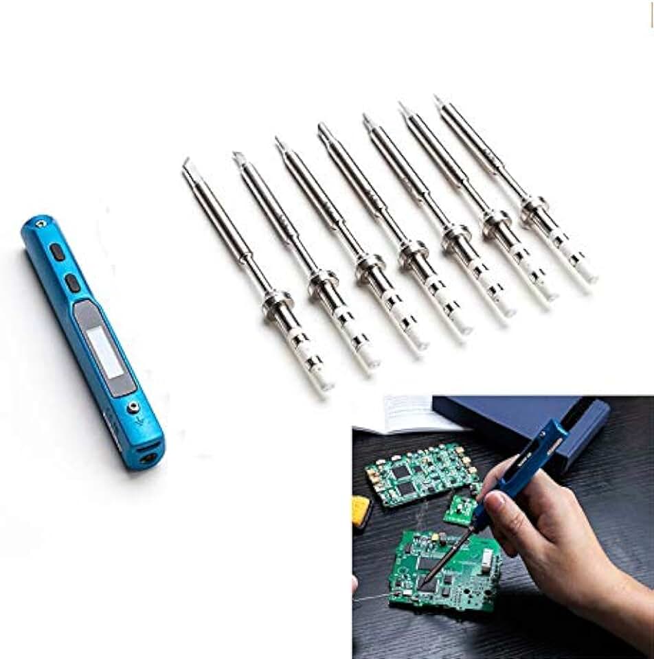 Soldering TS100 MINI Programmable Smart Digital LCD Adjustable temperature Electric Electric soldering iron Soldering station +7pcs tips - CN