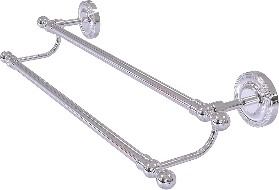 Allied Brass R-72/36 Regal Collection 36 Inch Double Towel Bar, Polished Chrome