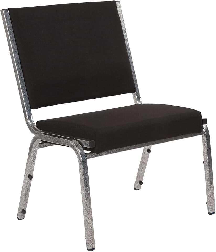 Flash Furniture Bariatric Chairs, 1 Pack, Black Fabric