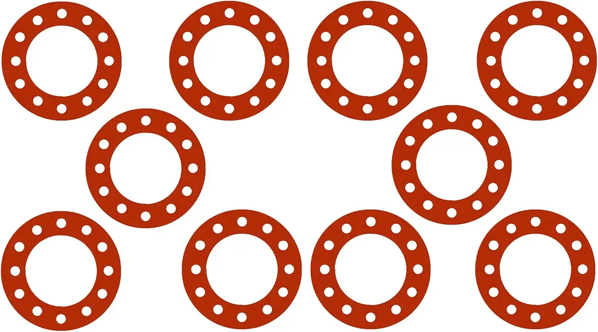 Sterling Seal CFF7237.1000.125.150X10 7237 Red Rubber Full Face Gasket, 10.75