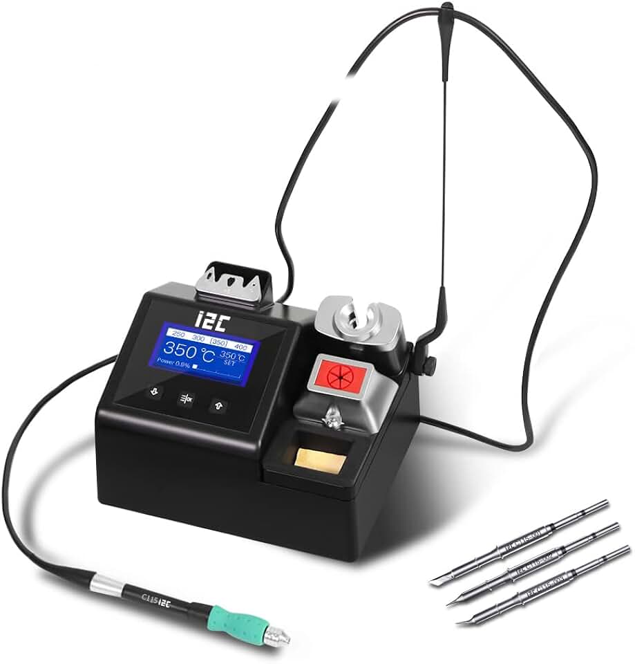 Universal I2C 2SENi Lead-free Nano Soldering Station with T115 General Purpose Handle for Electronic Welding 110V OEM Soldering Iron Station with 3pcs C115 Integrated Soldering Iron Tips