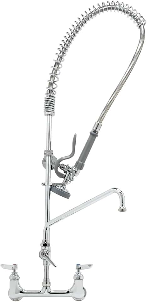 T&S Brass B-0133-12-CR-B Pre-Rinse Unit with Ceramas and Wall Bracket