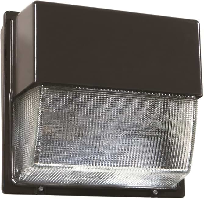 Lithonia Lighting ALO 50K TWP Lens LED Wall-Pack, Adjustable Light Output, Dark Bronze, 5000K | Daylight