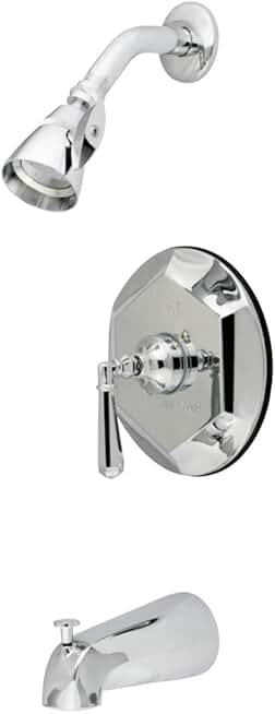 Kingston Brass KB4631HL Metropolitan Tub and Shower Faucet, Polished Chrome