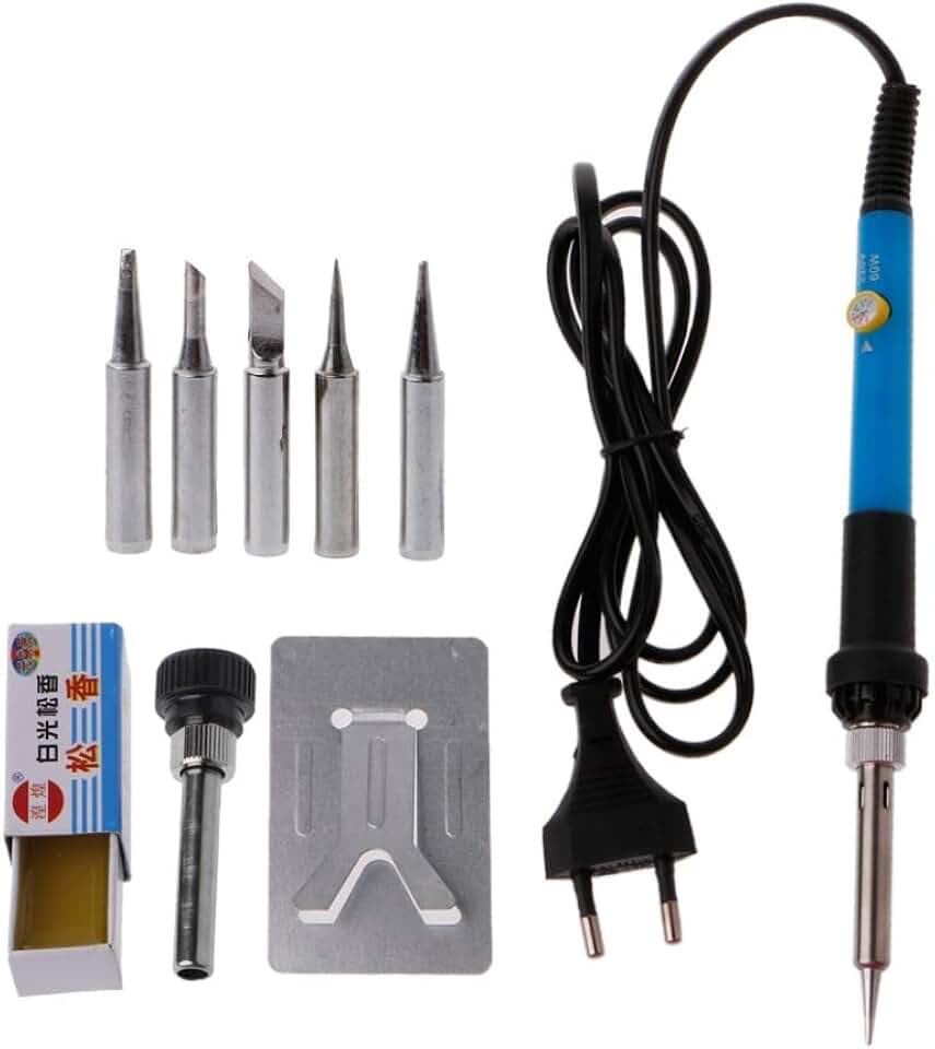 Soldering 1 Set 110V/220V 60W Electrical Soldering Iron Welding Adjustable Temperature Gun+Solder Tip Set US Plug - (Power: 60W, Plug Type: US)