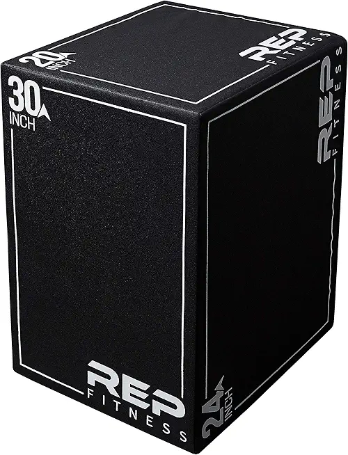 REP FITNESS 3-in-1 Soft Plyo Box – Safe for Shins - Non-Slip Multi-Use Plyometric Box for Jumping, Conditioning, and Strength Training – Choose from 3 Different Sizes