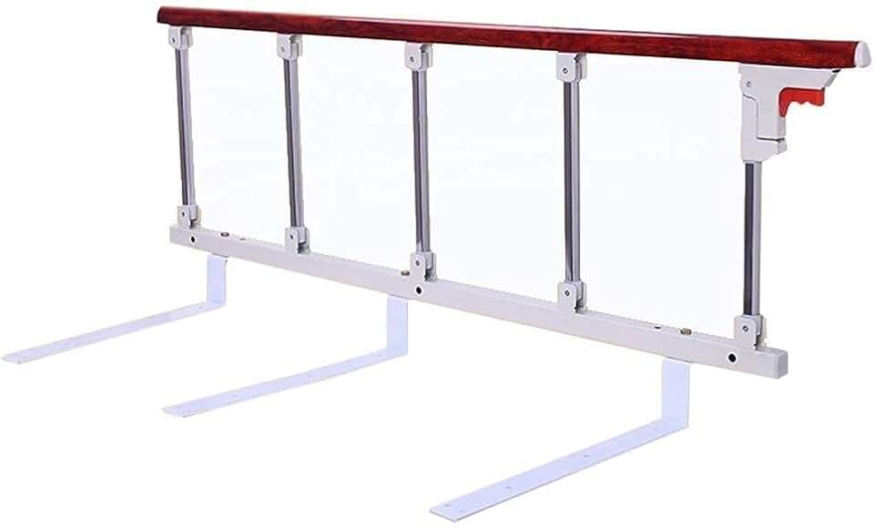 Baby Playpen Bed Rail Guard Safety Guardrail Disabled Compact Stainless Steel Bedside Handrail Easy to Assemble Toy (Size : 96x40cm) (Red 122x40cm)