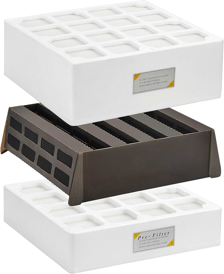 3-IN-1 Filter Replacement Bundle Compatible with IQAir HeathPro Series Air Puri-fier Replacement Filter, 1-Set (3 Filters)