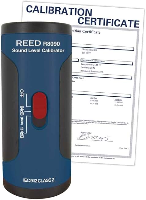 REED Instruments R8090-NIST Sound Level Calibrator,
