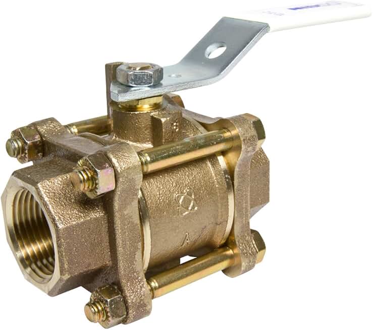 NIBCO T-595-Y-66-LF 11/4 THRD FULL PT 3-PC SS