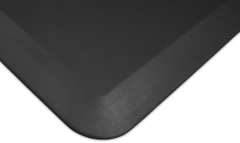NewLife by GelPro Anti Fatigue Mat: Eco-Pro Foam Anti-Fatigue Comfort Mat - Standing Desk Pad - Professional Floor Mats for Commercial & Industrial Work - 20” x 90” Non Slip Ergonomic Mat - Black