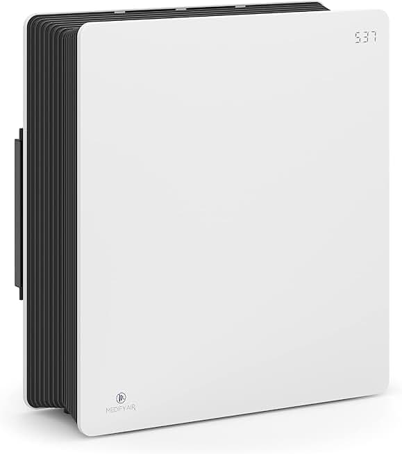 Medify MA-45 UV Light Air Purifier with True HEPA H13 Filter | 1,544 ft² Coverage in 1hr for Wildfires Smoke, Odors, Pollen, Pets | Quiet 99.9% Removal to 0.1 Microns | White, 1-Pack