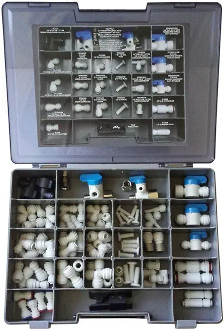 John Guest Polypropylene Appliance Service and Repair Kit, Push to Connect Plastic Plumbing Fittings, White, KIT-ISRKA