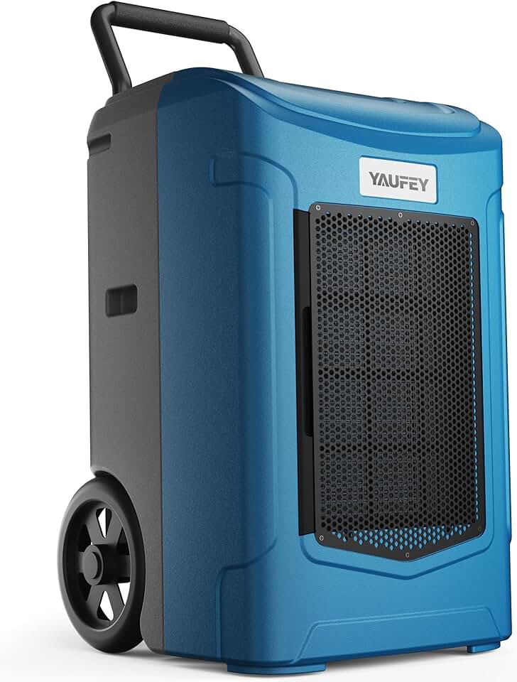 Yaufey 180 Pints Commercial Dehumidifier with Pump and Drain Hose, Intelligent Humidity Control, Large Capacity Dehumidifier for Large Basement, Garage and Warehouse