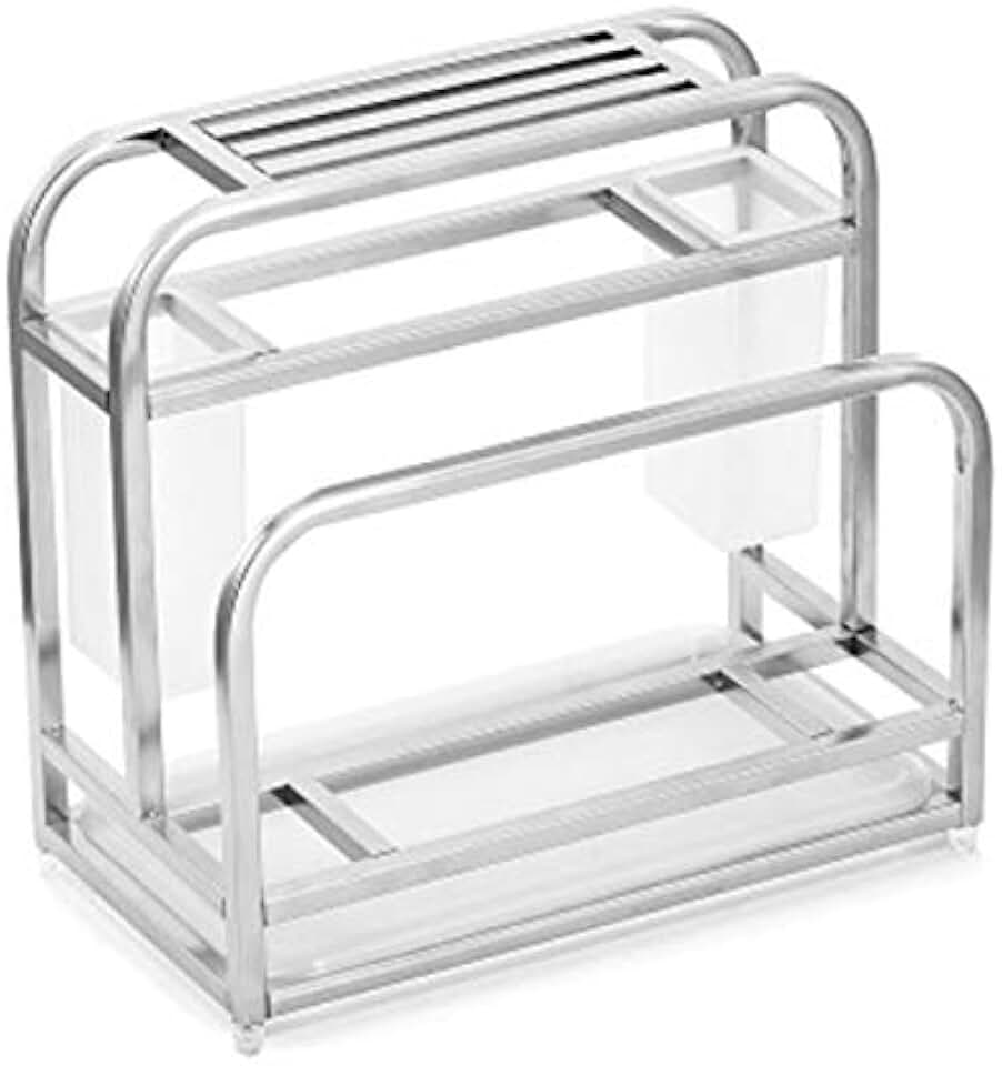 GYLXW Bag Stainless Steel Holder Rack Kitchen Utensil Rack Flatware Storage Organizer Cutting Board Peeler Scissor