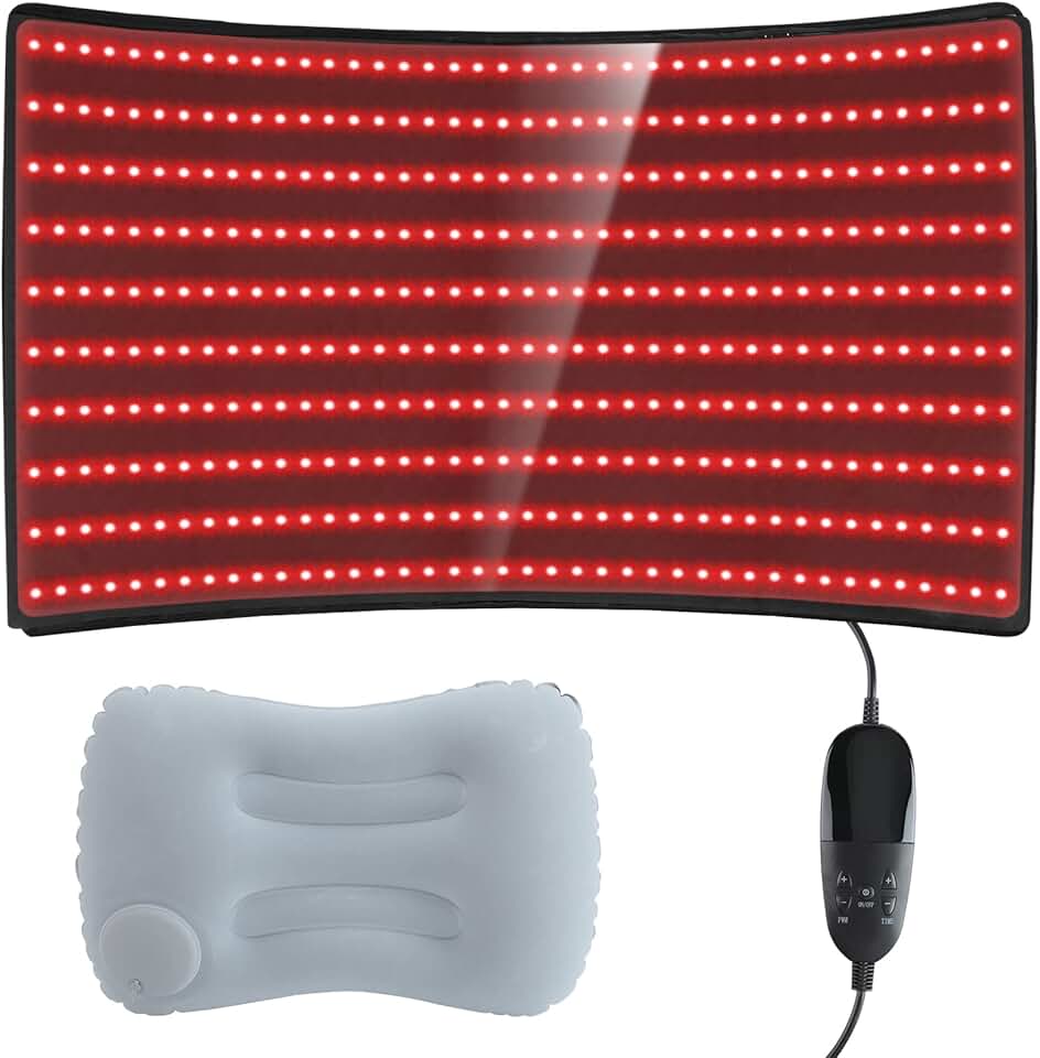 LOVTRAVEL LED 660nm Red Light Therapy Mat 38'' X 23.6'' 850nm Near Infrared Light Therapy Devices Large Pads for Whole Full Body Pain Relief