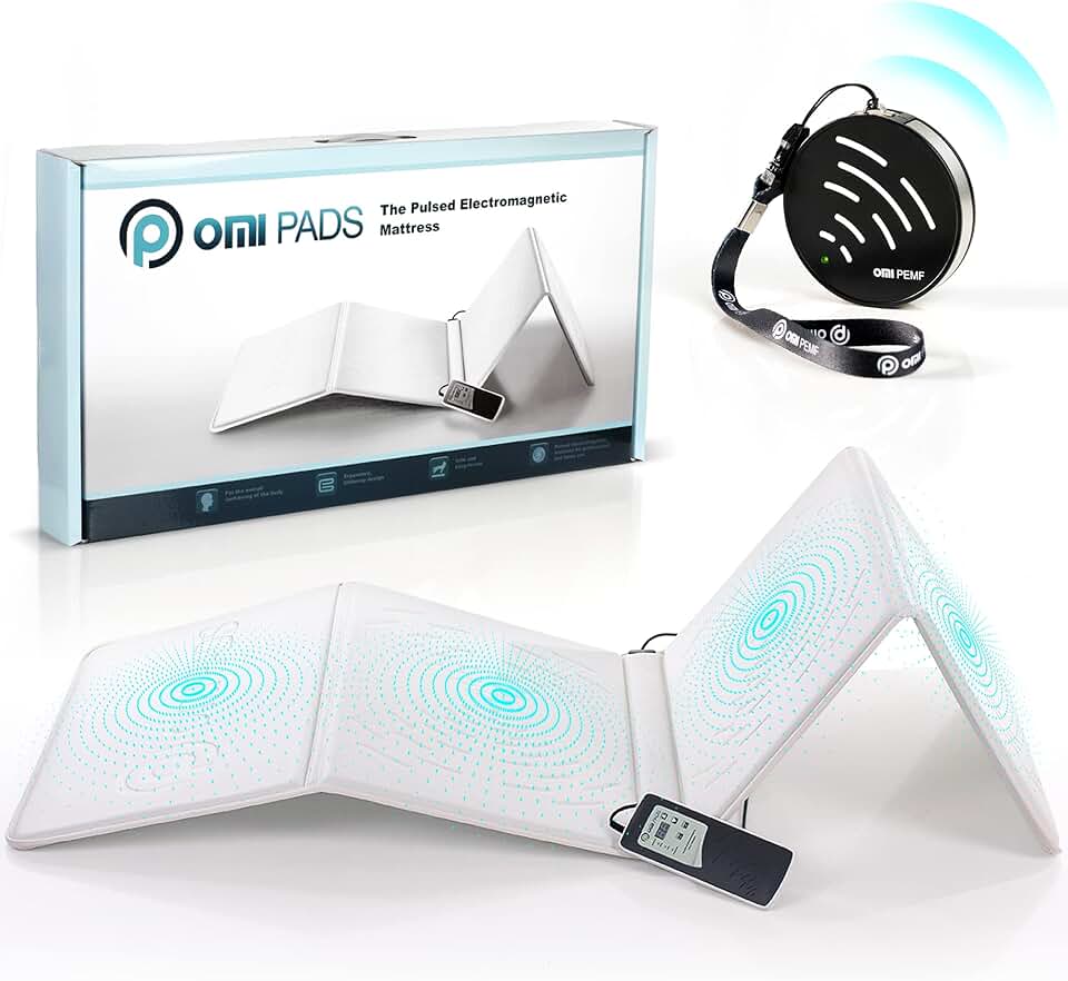 OMI Full Body Mat - Magnetic Field Therapy with Controller & Portable Medallion for Stress, Pain & Boosted Energy Levels