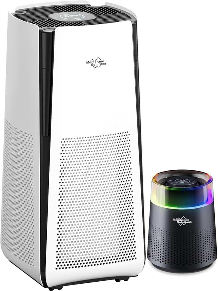 MSB5 & MS601 Air Purifiers for Home Large Room Up to 3242sq ft with AQI, Auto&Turbo Mode and H13 HEPA Filter, Pet Air Purifiers Remove 99.97% Allergen Dust Odor Smoke Pollen for Whole house