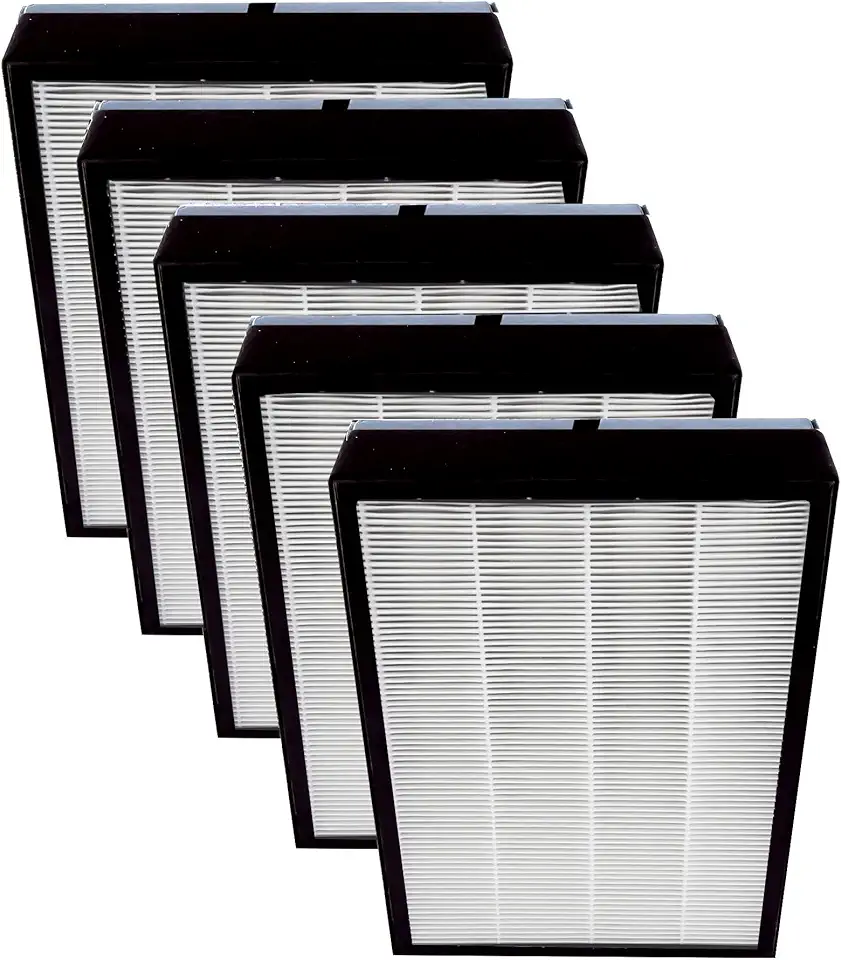 Nuwave OxyPure 5-Pack Genuine Replacement HEPA/Carbon Combo Filters, Removes Allergens, Pollutants & Odors, Produced & Sold by Original Manufacturer for OxyPure Models 47001, 47002, 47003, and 47004