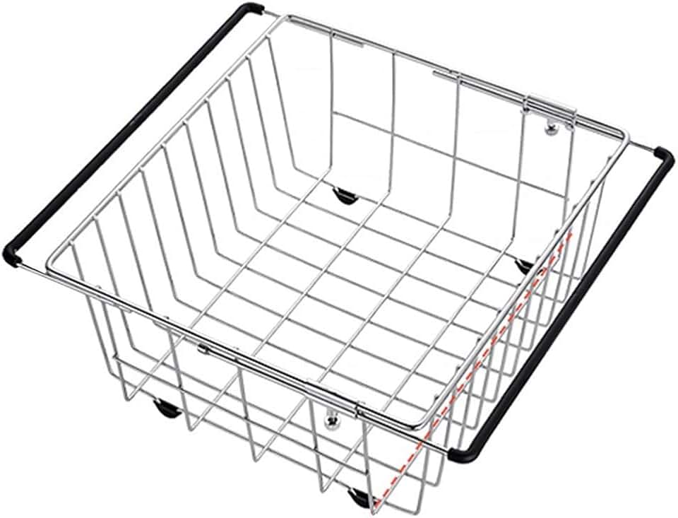 GYLXW Dish Drying Rack with Utensil Holder Stainless Steel Large Dish Drainer Drain Expandable Shelf Dish Rack in Sink or Over Sink or On Counter Rustproof