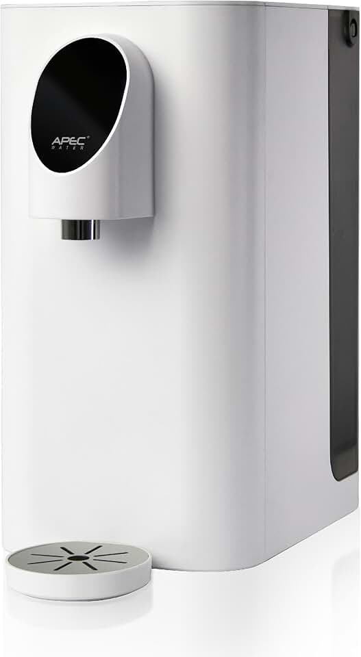 APEC ROCT-Plus Countertop Reverse Osmosis System, Efficient RO Filter 3:1 Pure to Drain, Instant Hot Water ± 2° for Tea, UV Water Filtration