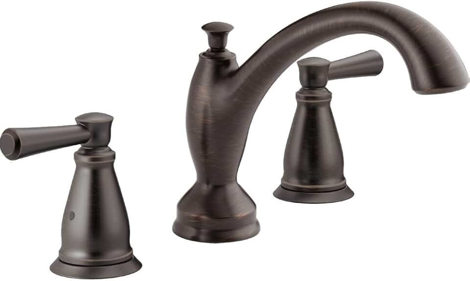 Delta Faucet Linden Traditional Roman Tub Faucet - T2793-RB - Classic Bathtub Faucet & Handles - Durable Bathroom Fixtures - Venetian Bronze (Valve Sold Separately)