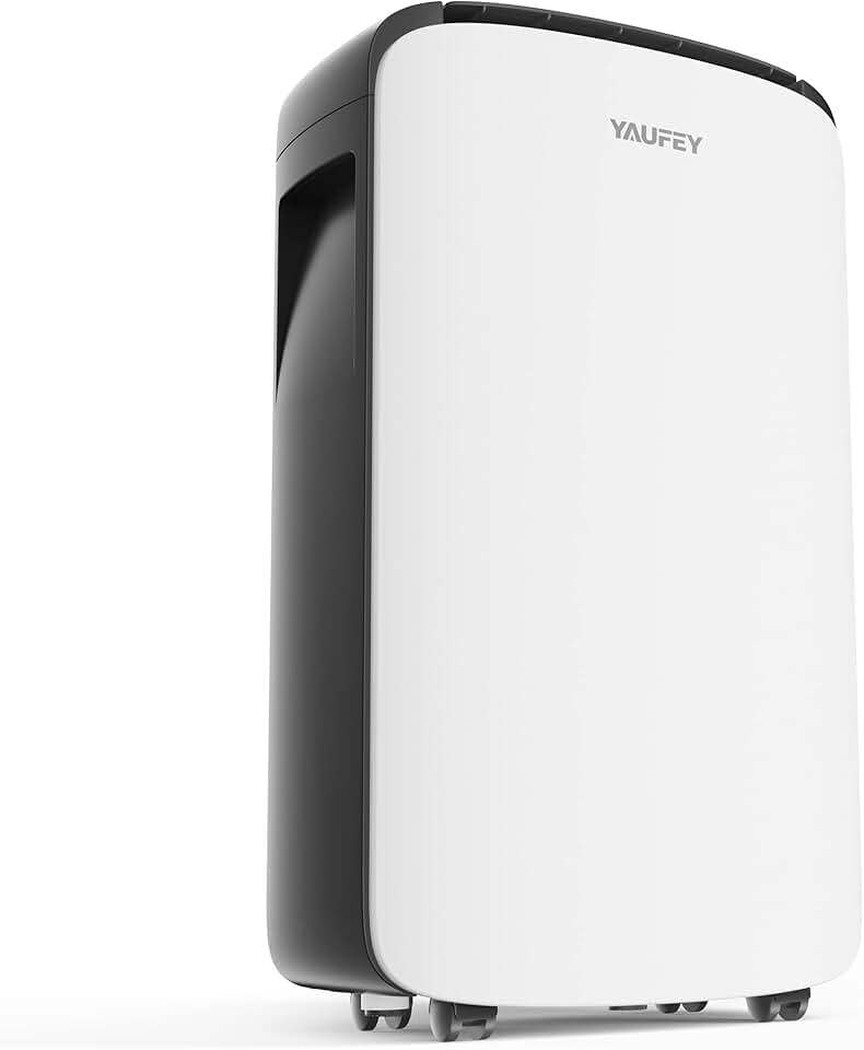 Yaufey 50 Pints Dehumidifier for Home and Basement Cover Spaces up to 4,500 Sq. Ft, Quiet Moisture Remove Intelligent Humidity Control with Drain Hose and 0.82 Gal Water Tank, Color Indicator Light
