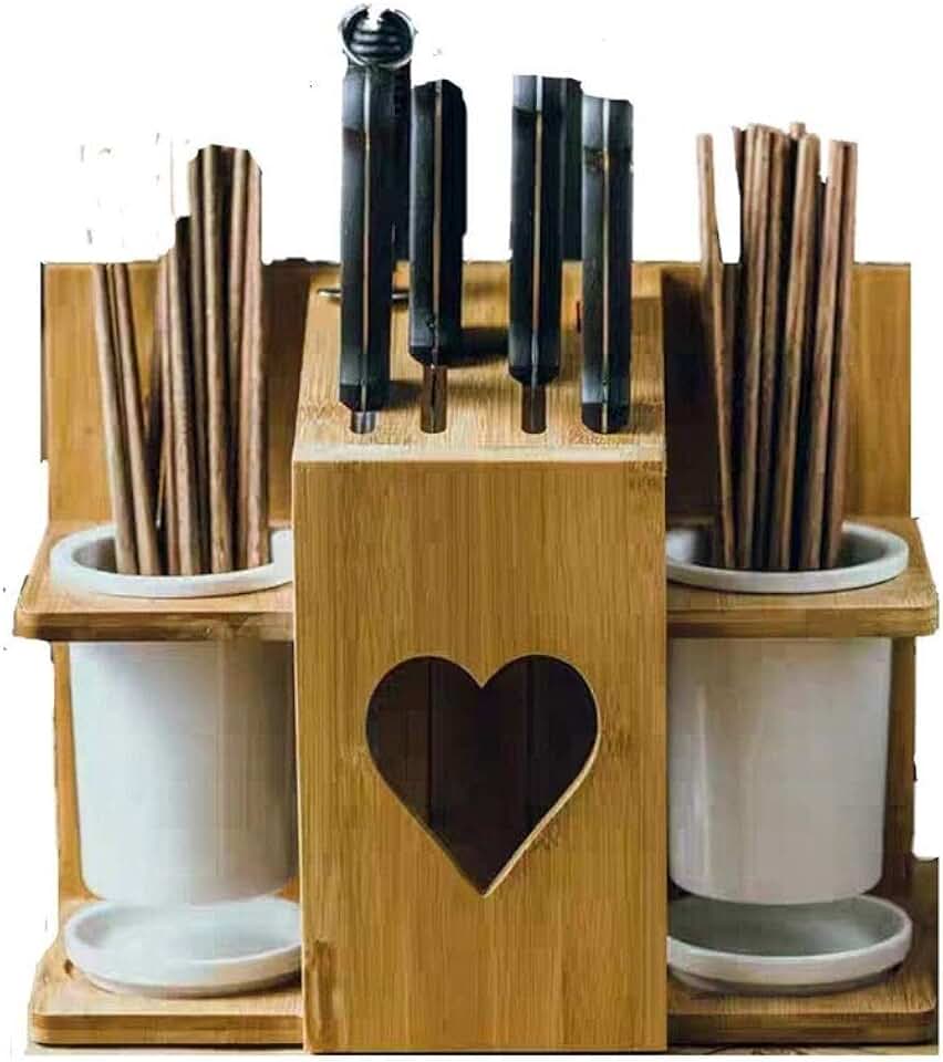 GYLXW Holder and Utensil Caddy Multi Purpose Compact Small Block Scissors, Cleaver, Holder for Kitchen Counter