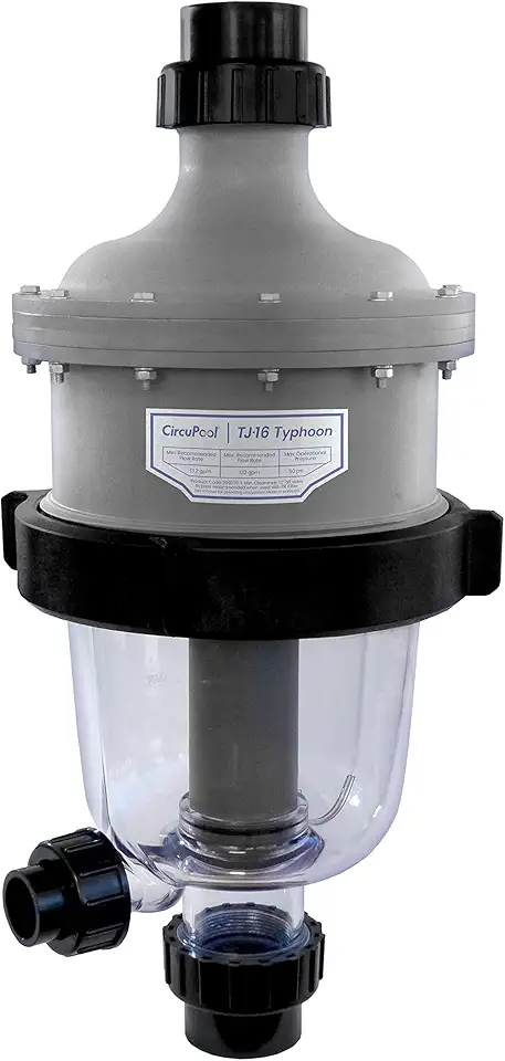 Circupool TJ-16 Typhoon Pre-Filter - Cyclonic Filtration for Swimming Pools up to 60,000 Gallons - for Easy Retrofit Installation - 2 Year Warranty