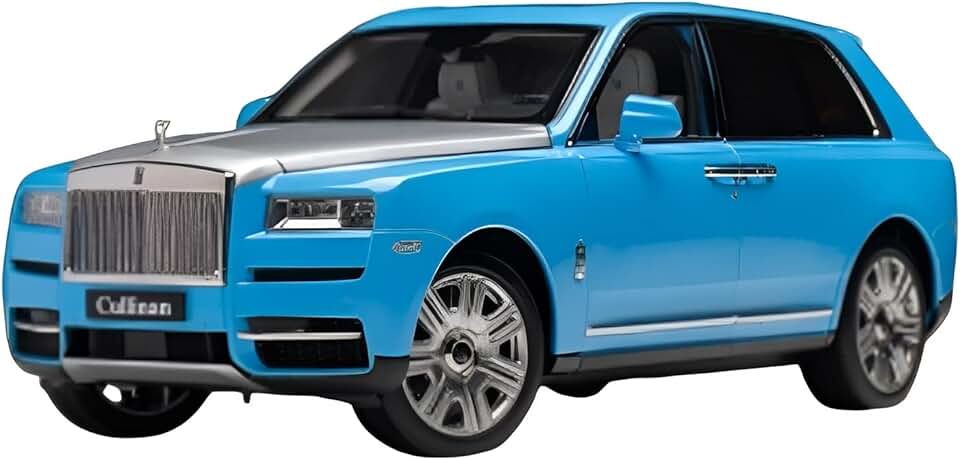 Scale Car Models for Rolls Royce Cullinan 1 18 Alloy Full Open Simulation Car Model Boutique Toy Gift Collectibles Pre-Built Model Vehicles(Blue)