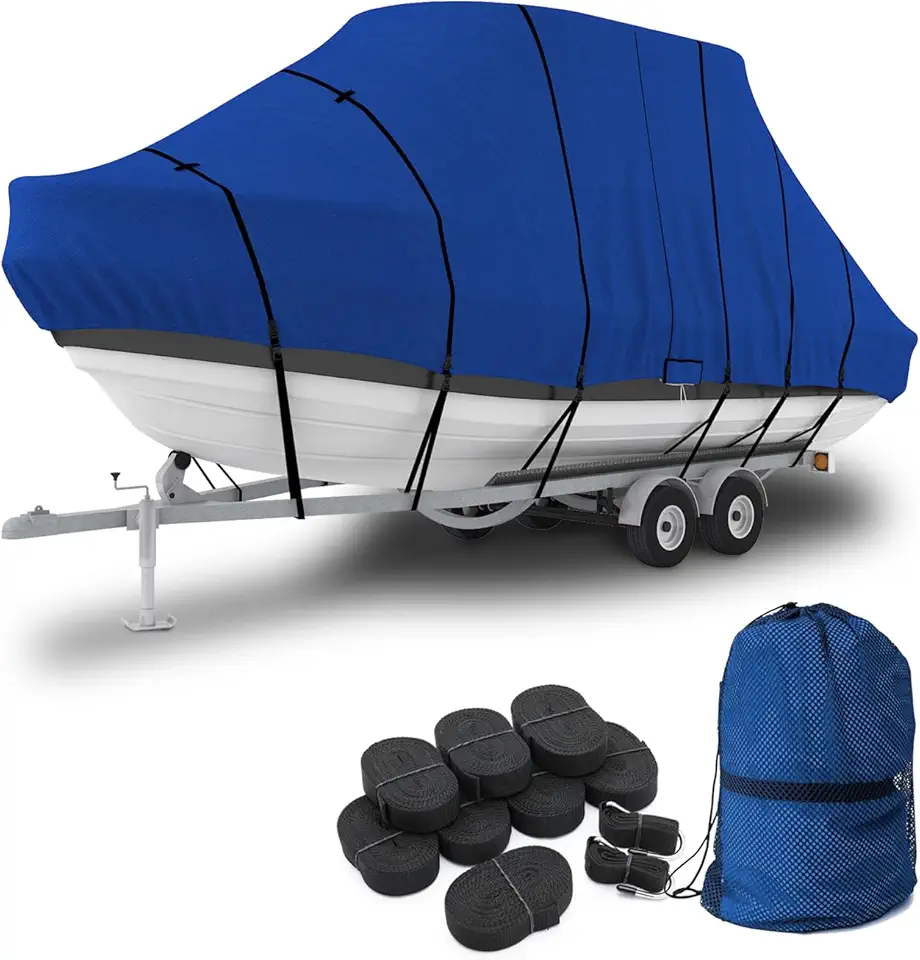 Seal Skin Trailerable T-Top Boat Cover, up to 28'ft Long and 108