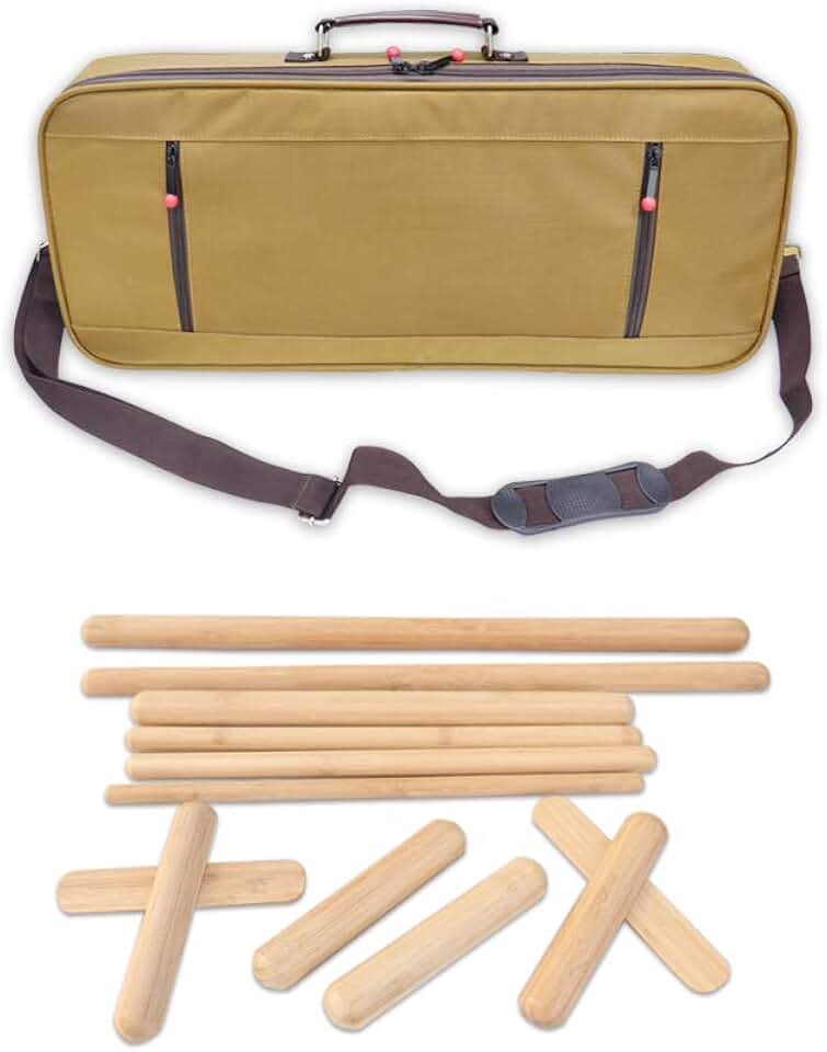 Portable Massage Stone Warmer Electric Spa Bamboo Massage Heater Professional Portable Salon Case with 12 Bamboo Sticks (Bag with 12 Sticks)