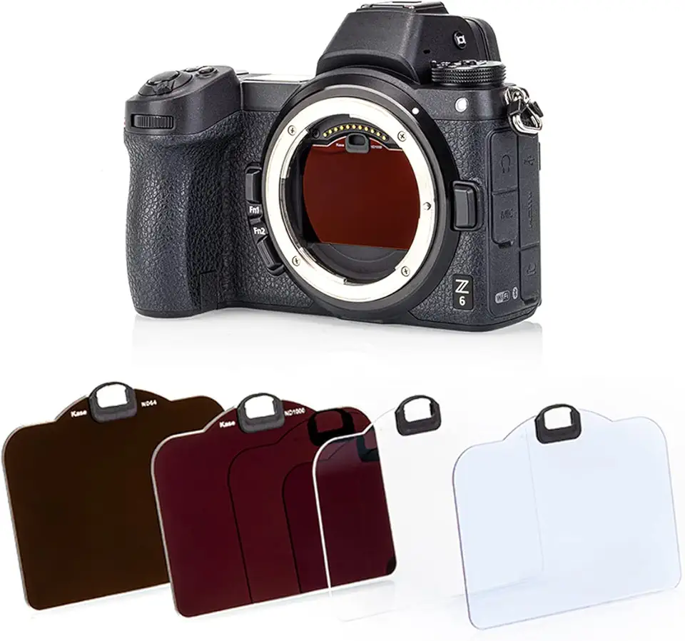 Kase 4 in 1 Clip-in Filter Kit (MCUV + ND64 + ND1000 + Neutral Night) for Nikon Z5 Z6 Z6II Z7 Z7II Z8 Z9 Z Mount Camera,Neutral Density ND & UV & Light Pollution Filters with Shockproof Optical Glass