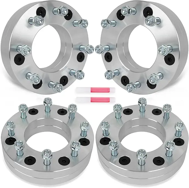 SCITOO 4Pcs 2 inch Wheel Adapters 6x5.5 to 8x6.5 with Studs 14x1.5 Bore 108mm Compatible with for Ram 1500 2019-2023,for GMC Yukon XL 2015-2023,for GMC Yukon 1992-2023