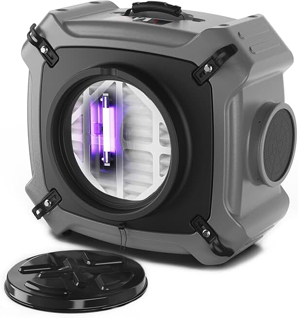 Abestorm 750 CFM Air Scrubber with UV-C Light 4 Stage Filtration System, HEPA/Activated Carbon Filter, MERV-10 Pre-Filter, Industrial Commercial Negative Air Machine Cleaner, V1