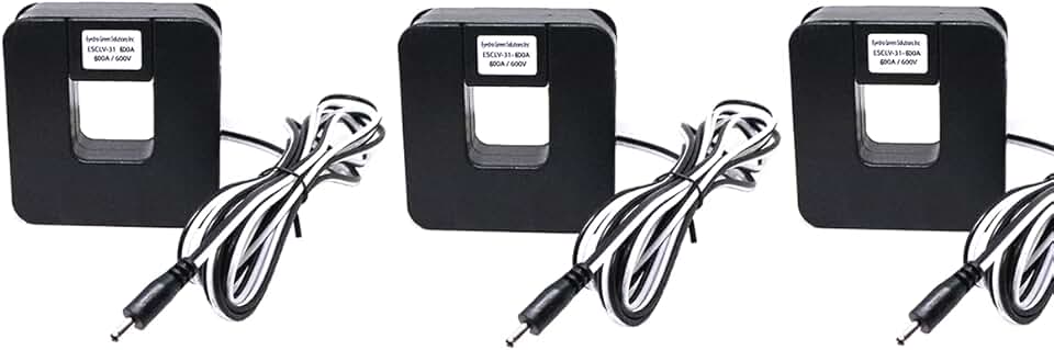 Current Sensor|Set of 3 (three) 600A Steel CTs|OD = 3.25